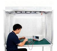 Vertical Laminar Flow Hood Air Flow Clean Bench with 3 Fans, Filter for Cleanliness Dust Frees Work, Laminar Flow Cabinet for Screen Repair, Workshop, Lab, Facility