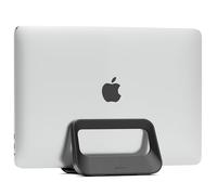 Vertical Laptop Stand for Desk,Plastics Laptop Holder Dock with Silicone Protection,Compatible with All MacBook/Surface/Samsung/HP/Dell/Chrome Book (Black)