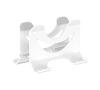 Vertical Laptop Stand Holder - Multi-Use Compact Desktop Holder, Non-Slip Pen & Supplies Organizer for Desks, Fits All Laptops - White