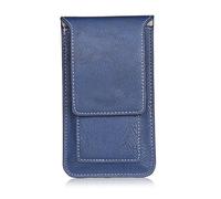 Vertical Leather Cell Phone Waist Pouch Men, Cell Phone Belt Clip Holster Men, 6.5" Universal PU Leather Mens Cellphone Belt Bag Mobile Phone Clutch Wallet Case Waist Pack Pocket with Belt Clip Loop