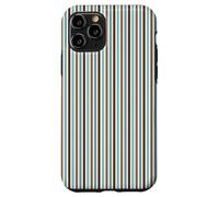 Vertical Lines Boho White Blue Brown Geometric Stripes Case for iPhone 11 Pro