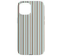 Vertical Lines Boho White Blue Brown Geometric Stripes Case for iPhone 15