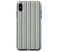 Vertical Lines Boho White Blue Brown Geometric Stripes Case for iPhone XS Max