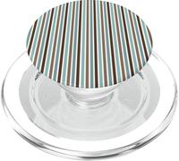 Vertical Lines Boho White Blue Brown Geometric Stripes PopSockets PopGrip for MagSafe