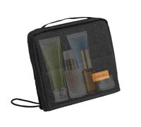Vertical Makeup Bag, Water-Resistant Lining, 22x20.5x6cm, Portable Vertical Opening Cosmetic Organizer, Standing Makeup Bag, Multi-Compartment Storage, Ideal for Women Girls Daily Travel