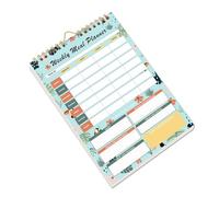 Vertical Meal Planning Pad Notebook Meal Planner with Kitchen Shopping List Sections & Paper for Year Round Use Diet Plan Notebook