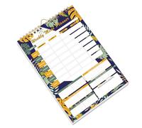 Vertical Meal Planning Pad Notebook Meal Planner with Kitchen Shopping List Sections & Paper for Year Round Use Diet Plan Notebook