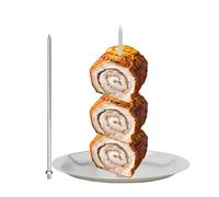 Vertical Meat Skewer, Stainless Steel Vertical Skewer Grill, Detachable Stainless Steel Al Pastor for Grill, Brazilian BBQ Skewers for, Barbecue Skewers, BBQ Grilling