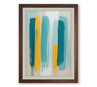 Vertical Meditation Abstract Framed Wall Art Print A2 (59.4×42cm) Walnut, Wall Decor for Living Room, Bedroom, Office & Home, Ready to Hang, Art Gift