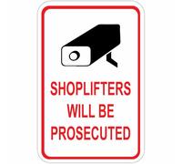 Vertical Metal Sign Multiple Sizes Shoplifters Will Be Prosecuted Shoplifting Retro Metal Sign Tin Sign 8X12 Inches
