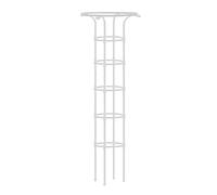 Vertical Metal Umbrella Trellis Tower with PE Coated, Garden Obelisk Trellis for Climbing Plants Outdoor and Indoor Trellis for Potted Plants, Garden Obelisk Trellis for Potted Rose(White 185*28cm )