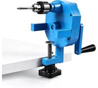 Vertical Mini Hand-Crank Tapper,0.6-6mm Chuck,Bench Clamp for Metal Crafts