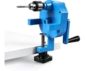 Vertical Mini Hand-Crank Tapper,0.6-6mm Chuck,Bench Clamp for Metal Crafts