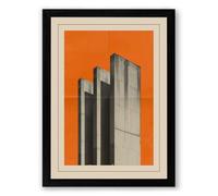 Vertical Modernism Minimalist Framed Wall Art Print A2 (59.4×42cm) Black, Wall Decor for Living Room, Bedroom, Office & Home, Ready to Hang, Art Gift