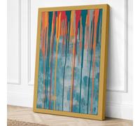 Vertical Motion Abstract Canvas Wall Art Print 18x12 Inch