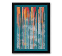 Vertical Motion Abstract Framed Wall Art Print A2 (59.4×42cm) Black, Wall Decor for Living Room, Bedroom, Office & Home, Ready to Hang, Art Gift
