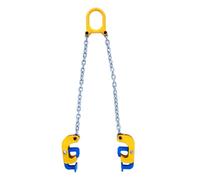Vertical Oil Drum Clamp with 2 Widen Hooks & Chains for Safe Lifting of Plastic and Metal Drums Using Crane, Forklift, or Hoist