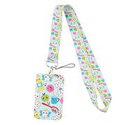 Vertical Open ID Card School Work ID Badge Holder, YOUYA DENTAL 1 Pack 4.33"*2.75" Waterproof Cute Teeth Dentist Work ID Card Holder with Breakaway Lanyard for Dentist Nurse Teachers Medical(White)