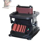 Vertical Oscillating Spindle Sander, Woodworking Tool with 0-45° Tilting Table, 2850 RPM, for Efficient Workpieces Grinding in Desktop Workshop