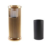Vertical Outdoor Trash Can with Ashtray - Separate Inner Bin Rubbish Dustbin Large Capacity for Hotel KTV Elevator & Kitchen