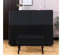Vertical Piano Dust Cover, Upright Piano Cover Lightweight Multicolor Multi Sizes(Black,Single stool cover 36 * 56cm)