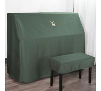 Vertical Piano Dust Cover, Upright Piano Cover Multicolor Multiple Sizes(Green,Extra Single Stool Set)