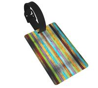 Vertical Planks in Carpentry Oak Timber Luggage Tags Suitcases Handbag Tag Labels with Name Id Quickly Identify Travel Essential