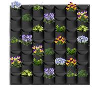 Vertical Planter Bag 49 Pockets - Black 49 Pockets