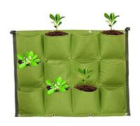 Vertical Planter Multi Pocket Living Wall Growing Plant Bag,12 Pockets Hanging Planting Grow Bags,23.6×31.5inch Wall-Mounted Greening Planting Bag Outdoor Indoor Hanging Planter