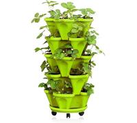 Vertical Planter Tier Stackable Planters Garden Tower Planters Strawberry Herb Flower And Vegetable Planter Indoor Outdoor Gardening Pots