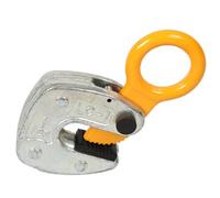 Vertical Plate Lifting Clamp - Heavy Duty 1 Ton Steel Sheet Metal Lift with Locking Hoist Hook for Safe Industrial Handling