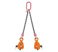 Vertical Plate Lifting Clamp Vertical Plate Lifting Clamp 1T/2T with High Strength Manganese Steel Chain, for Lifting and Building(2t,2M)