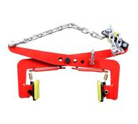 Vertical Plate Lifting Clamp with Lock Hoist Hook Chain, Heavy Duty Adjustable Jaw Opening for Secure Stone and Steel Handling