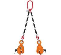 Vertical Plate-Type Lifting High-Strength Manganese Steel Chain, Industrial Alloy Steel Lifting Hook Clamp(1t,1.5M)