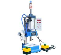 Vertical Pneumatic Punching Machine with Display Controller, Desktop Punching Machine for Leather and Multi-Function Press Applications
