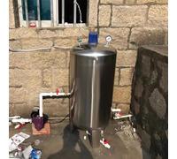 Vertical Pressurized Water Tank,304 Stainless Steel,For Household Pressurized Water Supply,with Heat Preservation Sleeve((95x40cm/37x15in) 100L/26.4Gal)