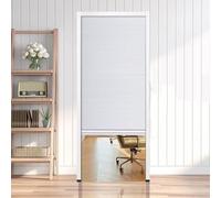 Vertical Pull Down Folding Door, Interior Honeycomb Invisible Folding Doors for Kitchen/Study/Closet, No-Drilling Partition Sliding Gate,Room Divider,Customizable Size(White,50x80in(127x203cm))