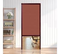 Vertical Pull Down Folding Door, Interior Honeycomb Invisible Folding Doors for Kitchen/Study/Closet, No-Drilling Partition Sliding Gate,Room Divider,Customizable Size(Wine Red,28x80in(71x203cm))