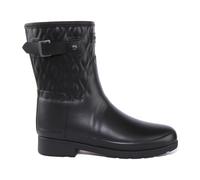 Vertical Quilted Short Rain Boots - female - Hunter - Wellies - Black - 6 UK - Shoes 6 UK