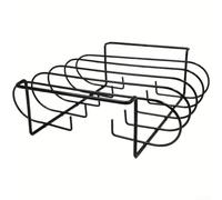 Vertical Rib Rack for Grill 4-Slot Space Saver | Non- black coating, prevents sticking, effortless flipping, holds 4 racks vertically, space saving design