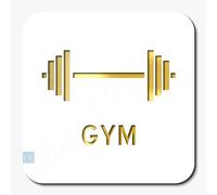 Vertical Root Inc GYM Room Sign 6 INCH * 6 INCH Self-Adhesive Sign for Business Office Corporate Hotel Company, Factory, Club, Commercial, Malls.