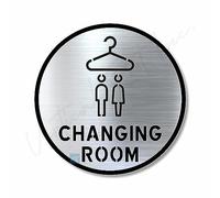 Vertical Root Inc® Premium Silver Gold Finish Acrylic Changing Room Door Sign Easy to Mount 3M Self-Adhesive Tape Signage for Hotel Office Resort Society Corporate Business.