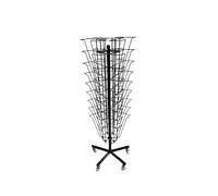 Vertical Rotating Magazine Rack - Floor Display for Newspapers Leaflets & A4 Paper Storage Stylish for Home & Office Space-Saving Information Stand