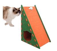 Vertical Scratching Post Built-in Vertical Panel | Triangle Felt Bed for Kittens Anti-Lint Climbing Mat for Rest Relaxation Exercise Living Room Indoor Outdoor Apartment