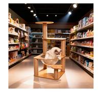 Vertical Scratching Post Multi-functional Cat Tree Five-tier Cat Bed Climbing Cats Tower with Enlarged Stable Base for Pet Accessories and Play Platforms