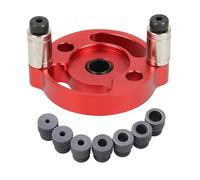Vertical Self Centering Dowel Jig Kit 2/3/4/5/6/8/10mm Drill Bushings Dowelling Wood for Beech,Jig Self-Centering Drill Guide Kit,Vertical Hole Puncher Woodworking (Red)