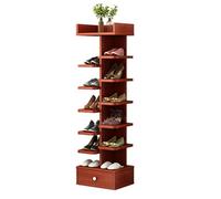 Vertical Shoe Cabinet - Slim 5/6/7/8 Tier nizer for Entryway, Living Room, Bedroom - Space-Saving Narrow Shoe Rack (Red, 129 x 42 cm/50.8 x 16.5 Inches)