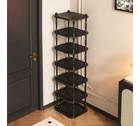Vertical Shoe nizer - 2/3/4/5/6/7 Tier Plastic Storage Rack for Closet Shoes & Bags Design for Space-Saving & Home nization