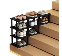 Vertical Shoe Rack for Small Spaces - Narrow Wooden Shoe nizer for Closet Entryway & Boot Storage - Stackable 4+3+2 Tier Shelves for Maximum Space Efficiency (Color: B)