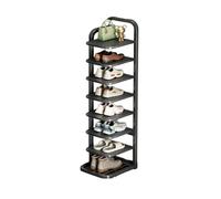 Vertical Shoe Rack Organizer, Multi-Layer Metal Shoe Shelf, Strong Load-Bearing, Space-Saving Storage Stand for Living Room, Bathroom, Balcony, Study